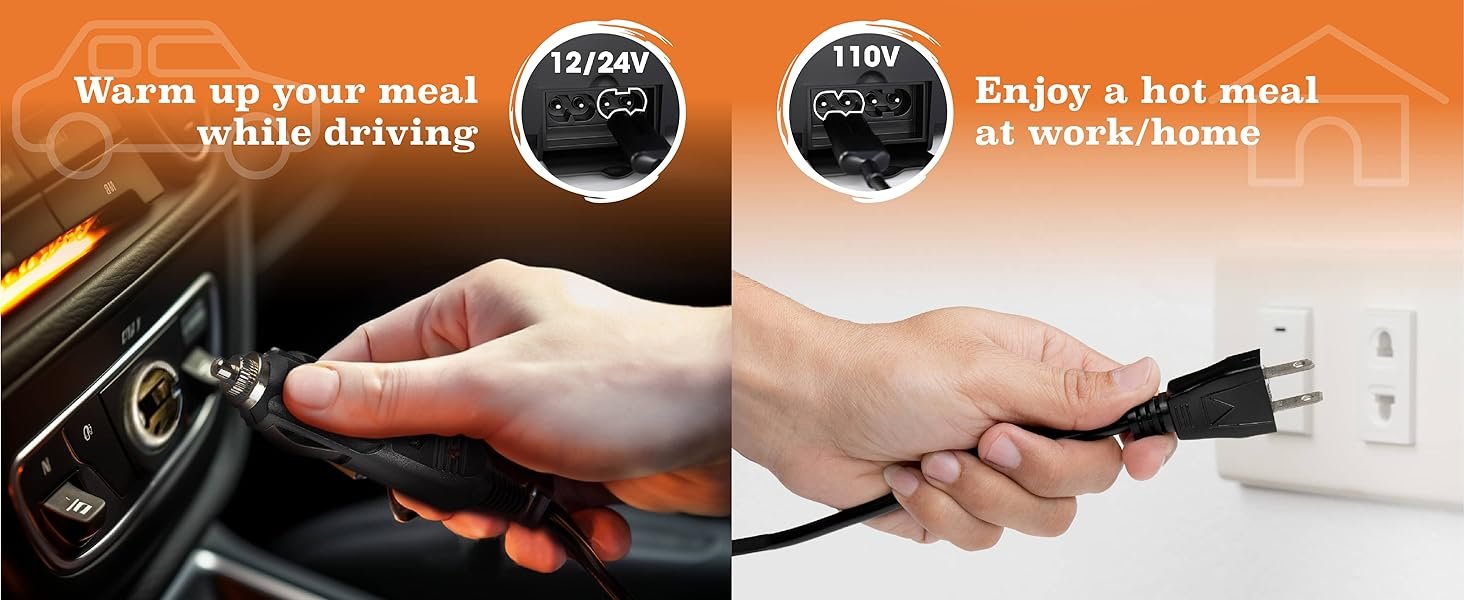 lunch crock pot portable electric thermos electric heating lunch box lonchera para calentar comida