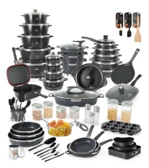 Complete 134 Piece Cooking & Kitchenware Set Premium.