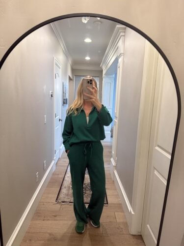 🔥Final Day Clearance!🛒Women's 2 Piece Outfits Casual Lapel Half Zip Sweatshirts And Wide Leg Pants Tracksuit Sets🔥8-PACK ONLY $28🔥 photo review