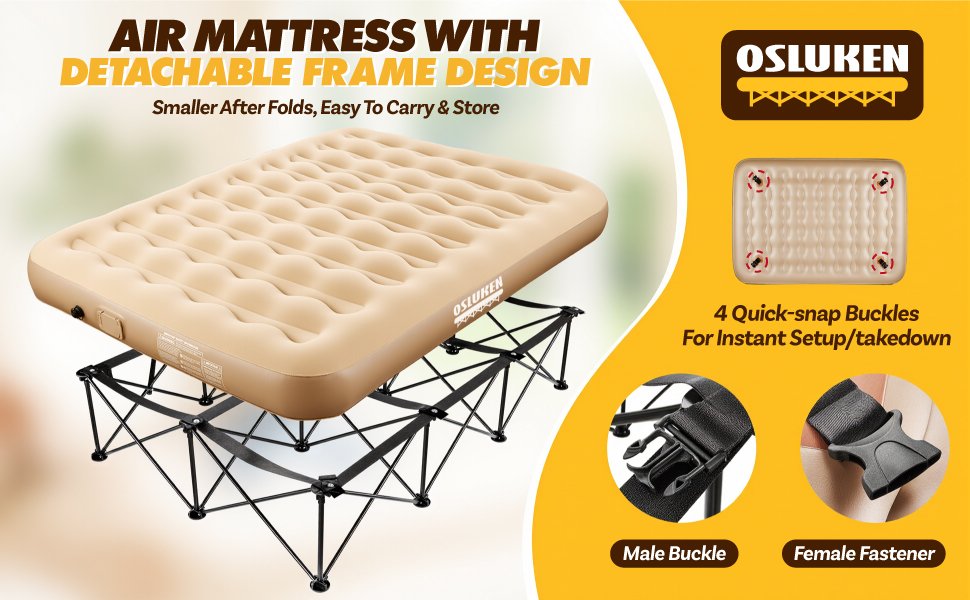 Queen EZ Bed Air Mattress with Frame