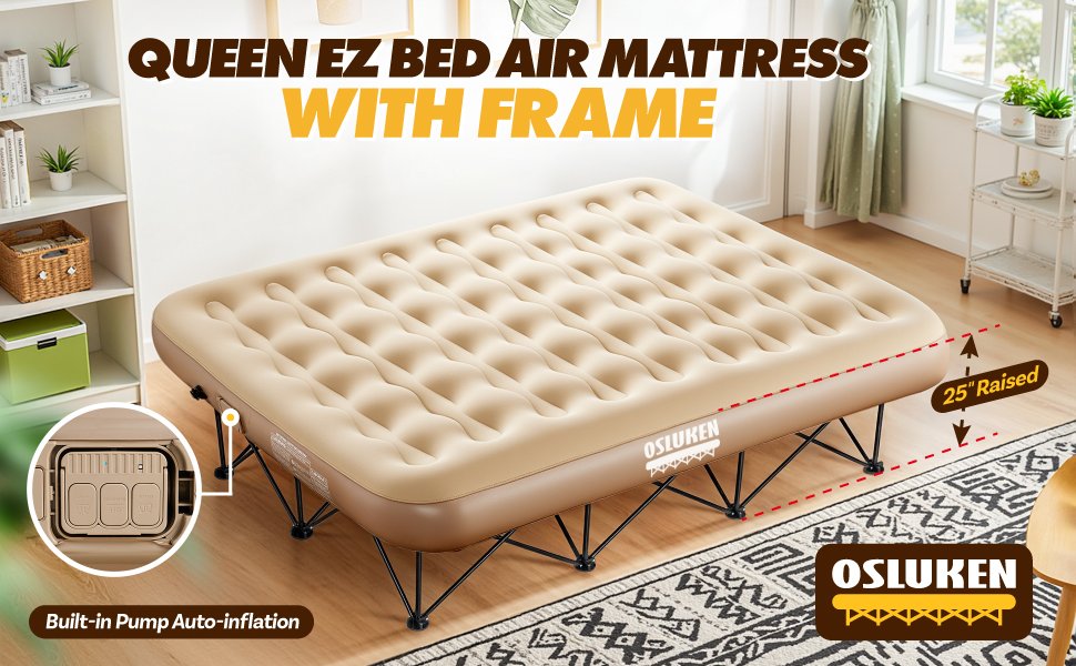 Air Mattress with Detachable Frame Design