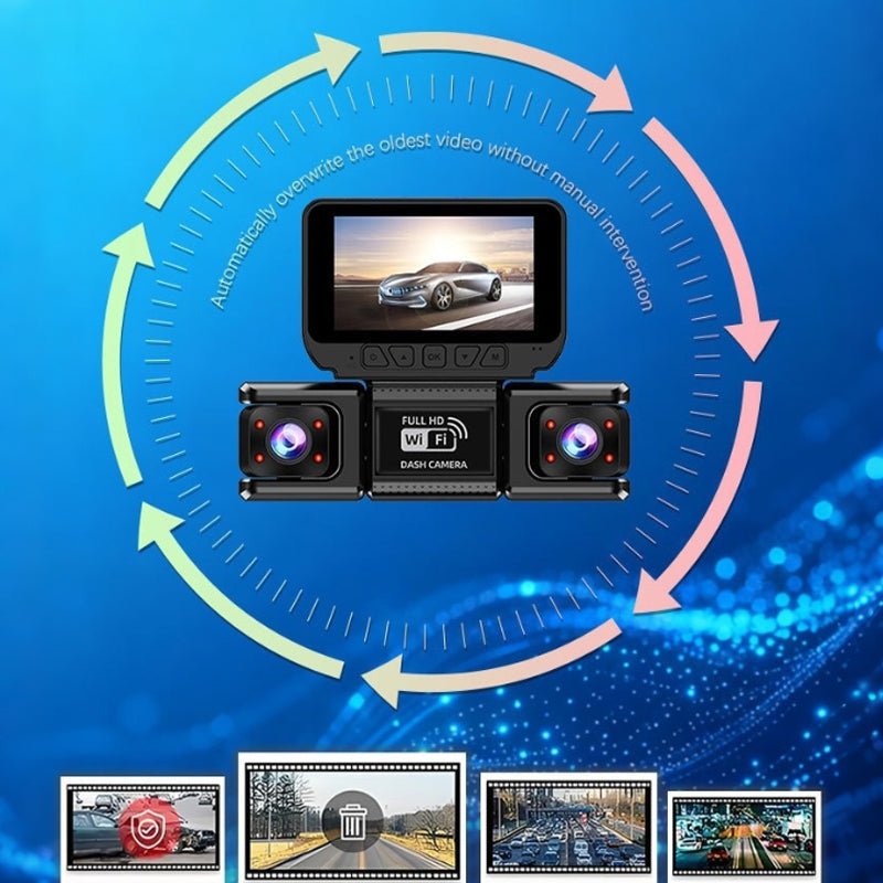 🔥HOT SALE NOW🚗Multi-Lens HD Dash Camera with Wi-Fi - Image 4